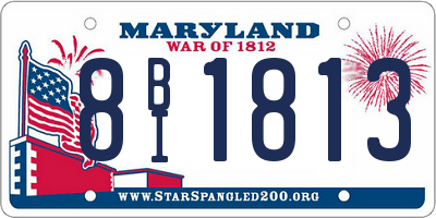 MD license plate 8BI1813