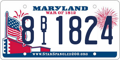 MD license plate 8BI1824