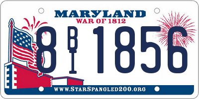 MD license plate 8BI1856