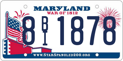 MD license plate 8BI1878