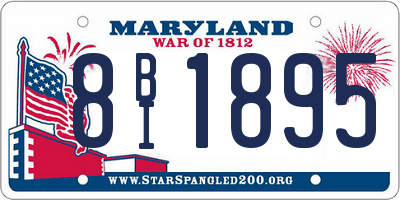 MD license plate 8BI1895