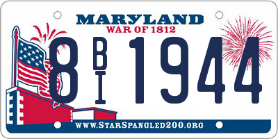 MD license plate 8BI1944
