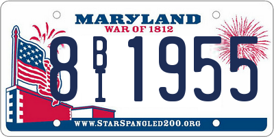 MD license plate 8BI1955