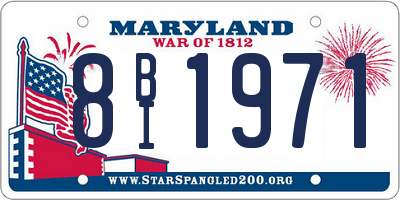 MD license plate 8BI1971