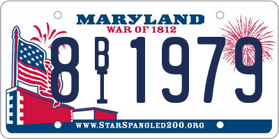 MD license plate 8BI1979