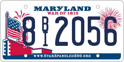 MD license plate 8BI2056