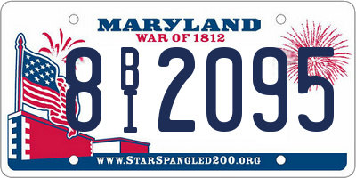 MD license plate 8BI2095