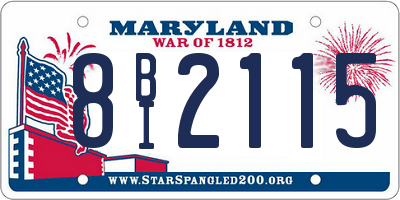 MD license plate 8BI2115