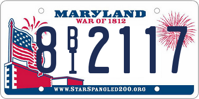 MD license plate 8BI2117