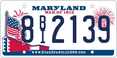 MD license plate 8BI2139