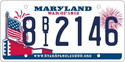 MD license plate 8BI2146