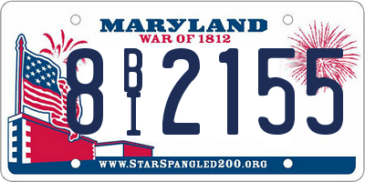 MD license plate 8BI2155