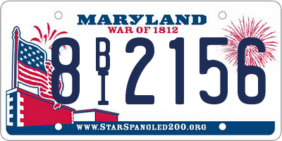 MD license plate 8BI2156