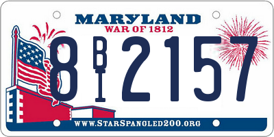 MD license plate 8BI2157