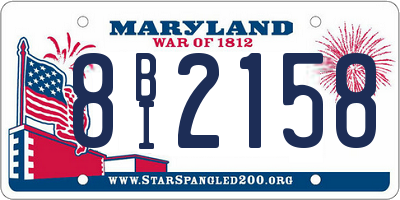 MD license plate 8BI2158