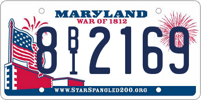 MD license plate 8BI2169