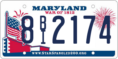 MD license plate 8BI2174