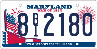MD license plate 8BI2180