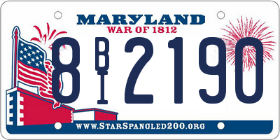 MD license plate 8BI2190