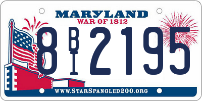 MD license plate 8BI2195