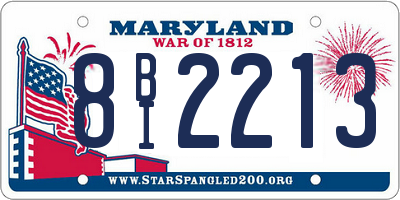 MD license plate 8BI2213