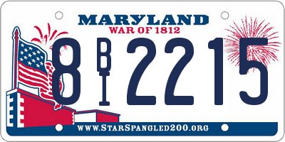 MD license plate 8BI2215
