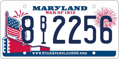 MD license plate 8BI2256