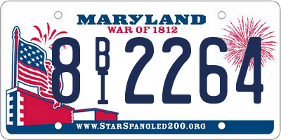 MD license plate 8BI2264