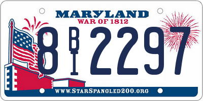 MD license plate 8BI2297