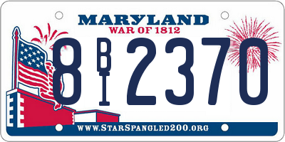 MD license plate 8BI2370