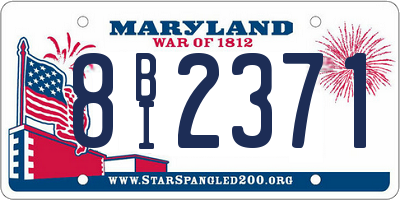 MD license plate 8BI2371