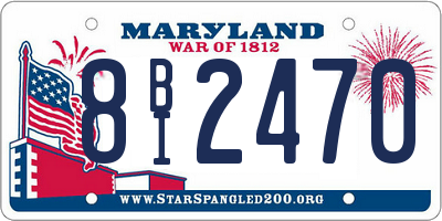 MD license plate 8BI2470