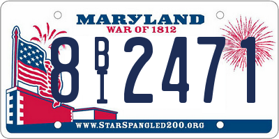 MD license plate 8BI2471