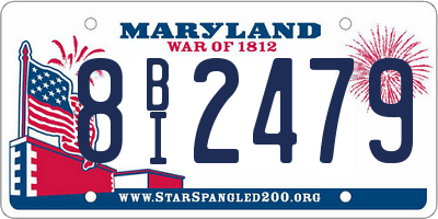 MD license plate 8BI2479