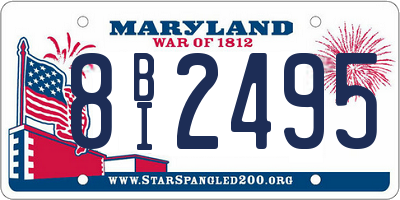 MD license plate 8BI2495