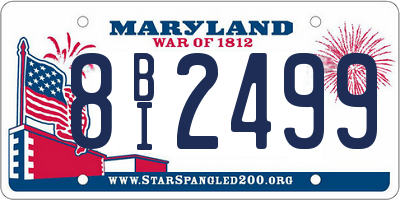 MD license plate 8BI2499