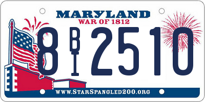 MD license plate 8BI2510