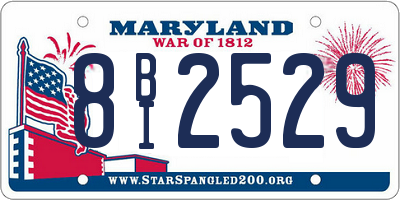 MD license plate 8BI2529