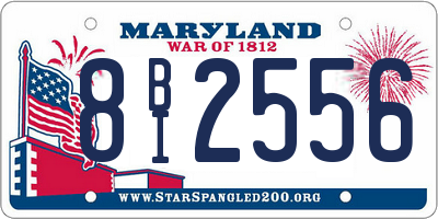 MD license plate 8BI2556