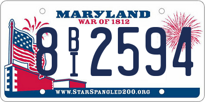 MD license plate 8BI2594
