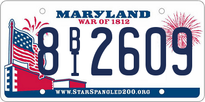 MD license plate 8BI2609
