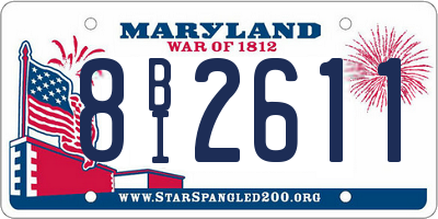 MD license plate 8BI2611
