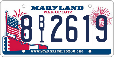 MD license plate 8BI2619