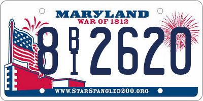 MD license plate 8BI2620