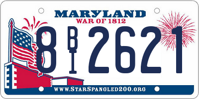 MD license plate 8BI2621