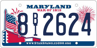 MD license plate 8BI2624