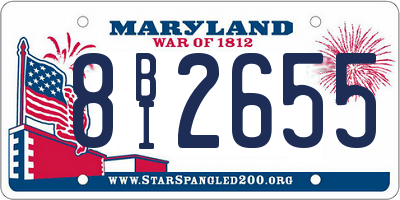 MD license plate 8BI2655