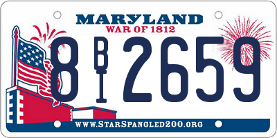 MD license plate 8BI2659