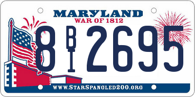 MD license plate 8BI2695