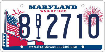 MD license plate 8BI2710
